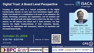 Digital Trust  A Board Level Perspective by Mukul Mathur