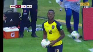 Inicio del segundo tiempo Ecuador vs Colombia