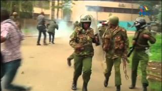 RAW: Anti-IEBC protesters engage police