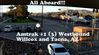 Amtrak #1 (3) Sunset Limited from Willcox and Tacna (08/2022)