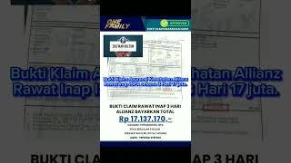 Bukti Klaim Asuransi Kesehatan Rawat Inap ISPA Selama 3 Hari 17 Juta #allianz #klaimallianz #mdrt