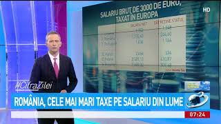 România este țara cu cele mai mari taxe pe salariu din lume