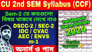 CU 2nd Semester Syllabus 2024 | CCF semester 2 syllabus 2024 | cu 2nd sem Honours pass Syllabus 2024