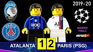 Atalanta vs PSG Paris Saint-Germain 1-2 • Champions League 19/20 All Goals Highlights Lego Football