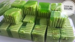 PUDING KEK GULUNG PANDAN