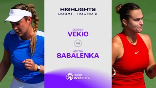 Donna Vekic vs. Aryna Sabalenka | 2024 Dubai Round 2 | WTA Match Highlights