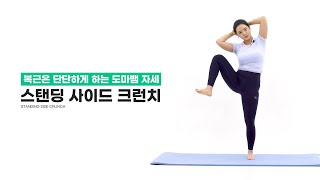 [스탠딩사이드크런치] 옆구리 자극에 최고! 튜브 빼는 운동법