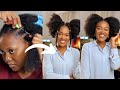 QUICK AFRO Hairstyle for Short Natural 4c Hair