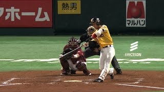 【プロ野球パ】今宮が逆方向へ巧打！ 点差を縮めるタイムリー 2015/09/06 H-E