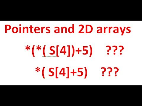 Pointers And 2-D Arrays | C Programming Language - YouTube