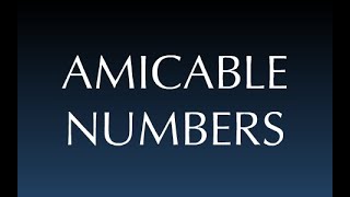 Amicable number computation | Solved using JAVA | Any doubts post the comments