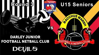 BFNL U15S Darley Devils vs. Bacchus Marsh Cobras