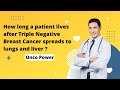 How long a patient lives after Triple Negative Breast Cancer spreads to lungs or liver ? | Oncopower