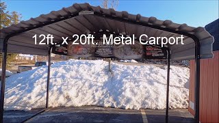 🔨🔨Lowes Arrow 12ft. x 20ft.  Charcoal Metal Carport