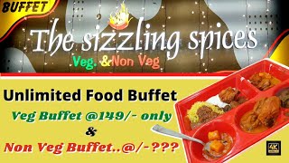 😍 Unlimited Food Buffet in Jalandhar 🤩 Veg \u0026 Non Veg | The Sizzling Spices | Street Food | Food Vlog