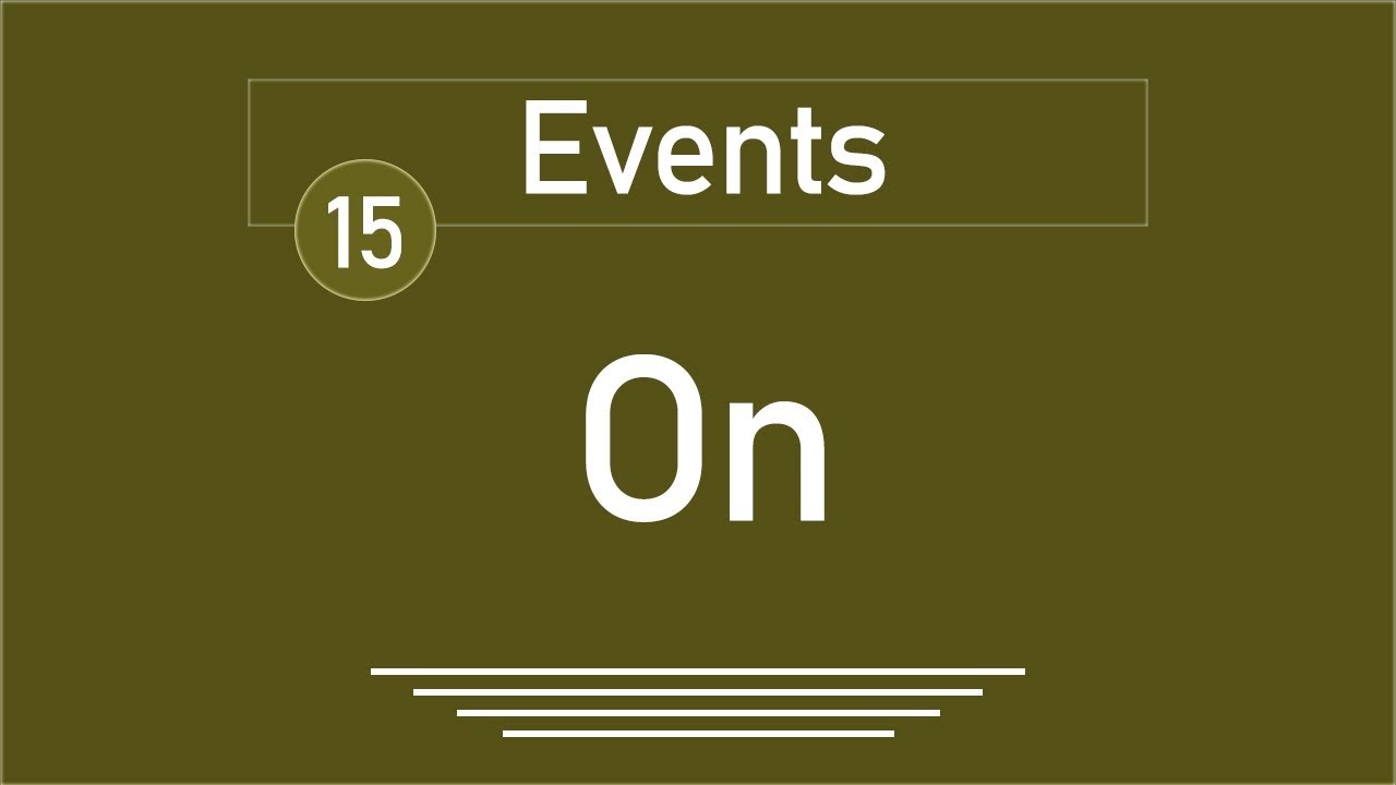 15 Jquery Tutorial Events On Youtube