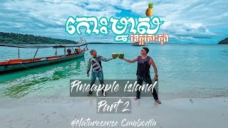 Pineapple Island កោះម្នាស់ ឥន្រ្ទីធ្វើសុី Drone ជិះទូកស្ទូ​ចត្រី មើលផ្កាថ្ម Part 2​- Cambodia​ #Ep 2