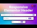 How to make a responsive header with Elementor