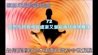 蔡將軍與您談迷惑72 既然凡所有相皆虛妄又豈能再拜神佛雕像