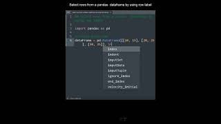 Select rows from a pandas dataframe by using row label | Python Data Engineering | Python Tutorial
