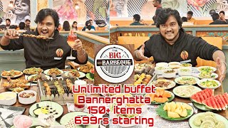 Unlimited buffet | The big barbeque | Bannerghatta | Kiran vlogs | Kannada food review