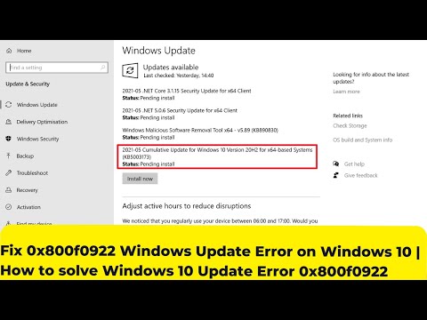 Fix 0x800f0922 Windows Update Error on Windows 10 | How to solve Windows 10 Update Error 0x800f0922