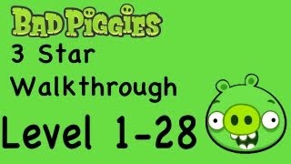 Bad Piggies - Level 1-28 3 Star Walkthrough Ground Hog Day | WikiGameGuides