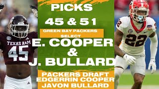 Green Bay Packers Pick Edgerrin Cooper and Javon Bullard | 2024 NFL Draft Covera