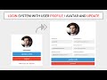 How To Make Login & Register System With User Profile / Avatar Image Using HTML - CSS - PHP - MySQL