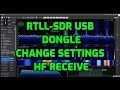 RTL-SDR-USB Dongle -Change settings to HF bands