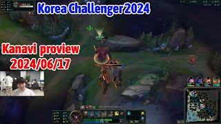 Kanavi proview 2024/06/17 pantheon hecarim ahri Korea challenger | JDG Kanavi第一视角