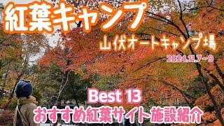 山伏オートキャンプ場・おすすめ紅葉キャンプサイトBest 13