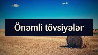 Önəmli tövsiyələr || Veysel Orucov