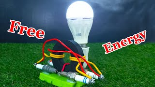 Free Electricity Energy with spark plugs and Magnet [ practical ]