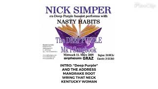 Nick Simper live Orpheum Graz 2009 - And The Address +3 w/Nasty Habits (Deep Purple, Mandrake Root)