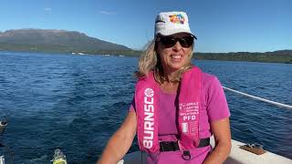 Raewyn Tasker sailing Farr 6000 Lake Tarawera