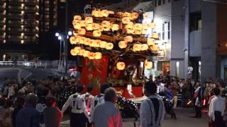 鳴海裏方祭2016（成海神社例大祭）MAH01171　城之下　山車回し