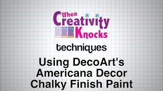 How to use DecoArt's Americana Decor Chalky Finish Paint