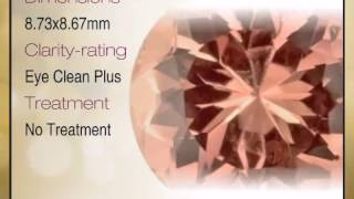 Stunning Unheated Orangey Pink Imperial Topaz Natural Gemstone for SALE, Round Cut, 3.22 carats - af