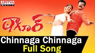 Chinnaga Chinnaga Full Song II Tagore Songs II Chiranjeevi, Shreya