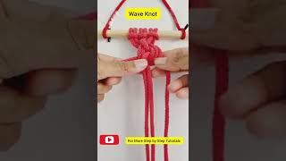 Macrame Wave Knot Step by Step 🌛 #shorts #thecraftpot