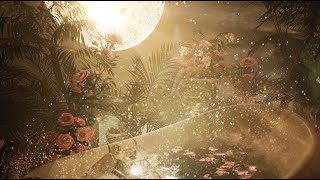 🌕Surreal Bath Under the Golden Moon | Immersive Experience