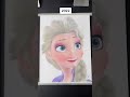 Drawing Elsa from disney frozen 2 #shorts #disneyart #glowup