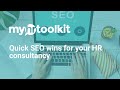 Webinar: Quick SEO wins for your HR consultancy