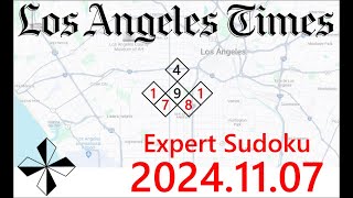 LA Times  Expert Sudoku, Nov. 07, 2024