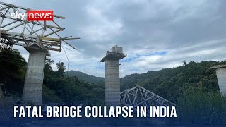 India: Dozens killed as railway bridge collapses during construction