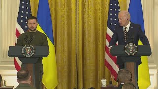 Ukrainian President Zelenskyy holds joint press conference with President Biden