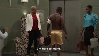 Muvhango _ KK arrives at work in his underwear