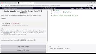 41 - Learn Basic JavaScript Modify Array Data With Indexes