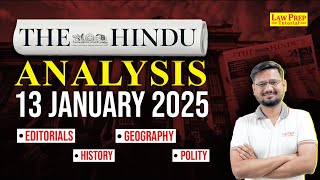 The Hindu Newspaper Analysis for CLAT | 13 January 2025 | Daily Current Affairs for CLAT 2026